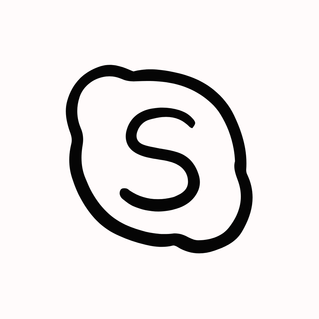 White App Icon Skype