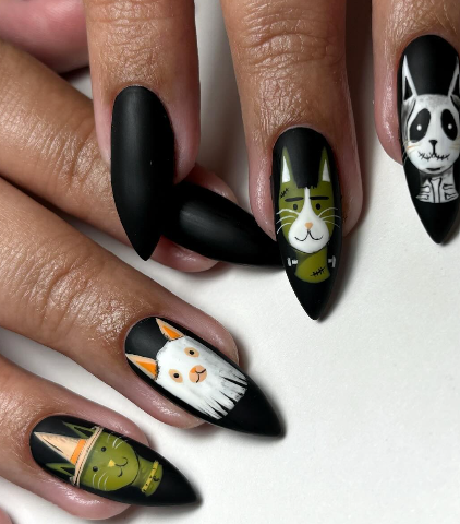 Dark Forest Friends Nails