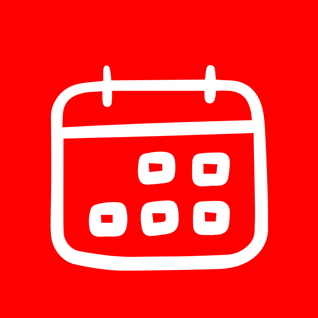 Red App Icon Calendar