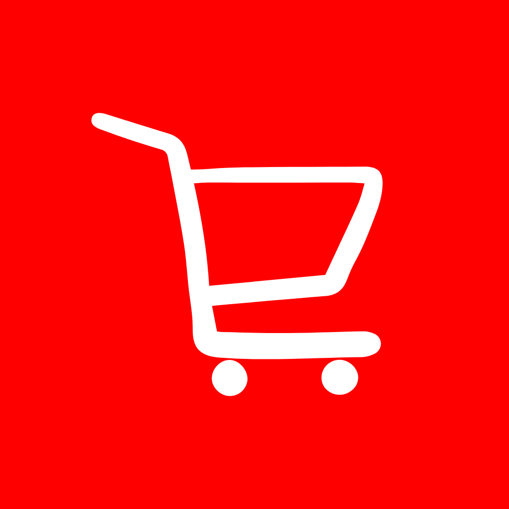 Red App Icon Shopping Cart