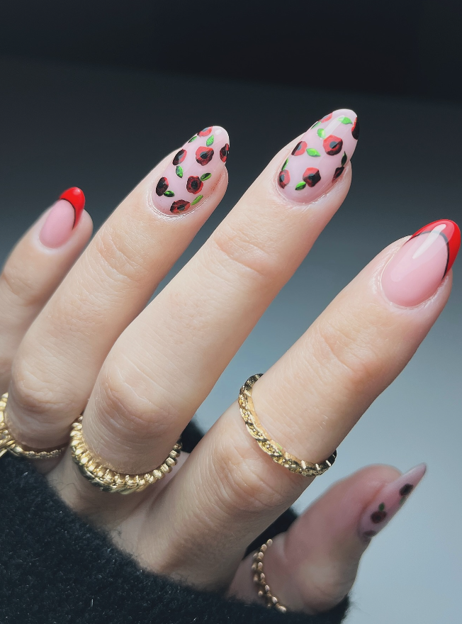 Cherry Blossom Kiss Nails