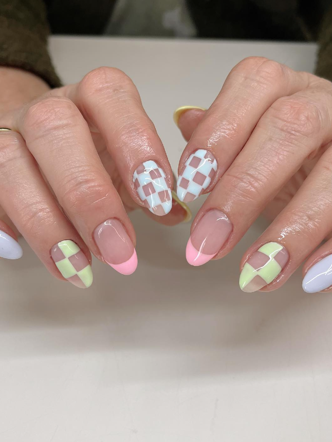 Easter Checkmate Nails