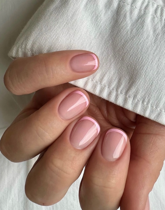 Rose Tipped Nude Nails